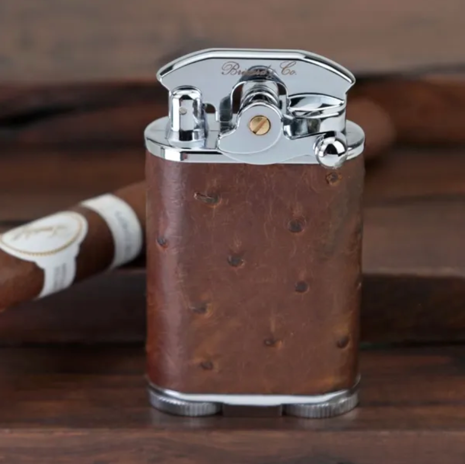 Brizard & Co. Gatsby Lighter - Antique Saddle Ostrich